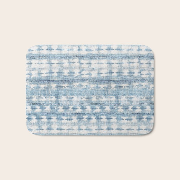 Rustic Indigo Bath Mat Gallery Image 1