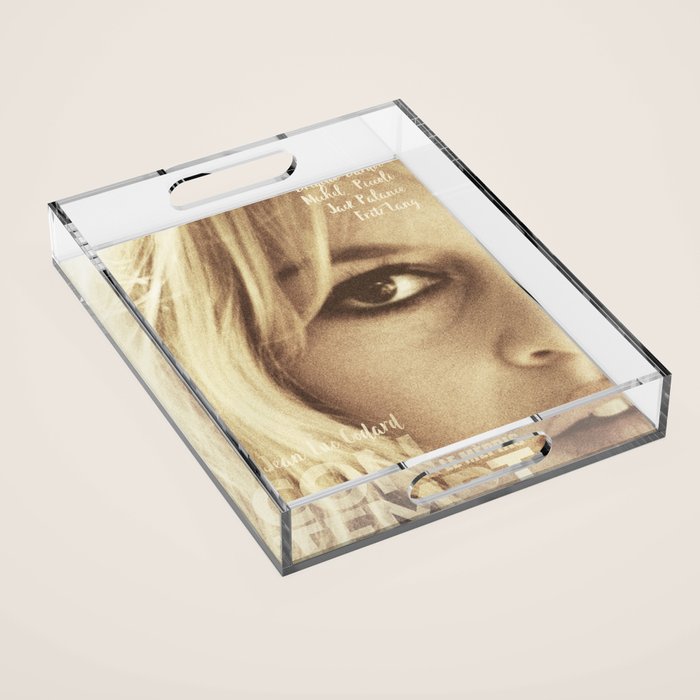 Brigitte Bardot, Contempt, movie poster, Le Mepris, Jean-Luc Godard, Fritz Lang, Acrylic Tray Gallery Image 1