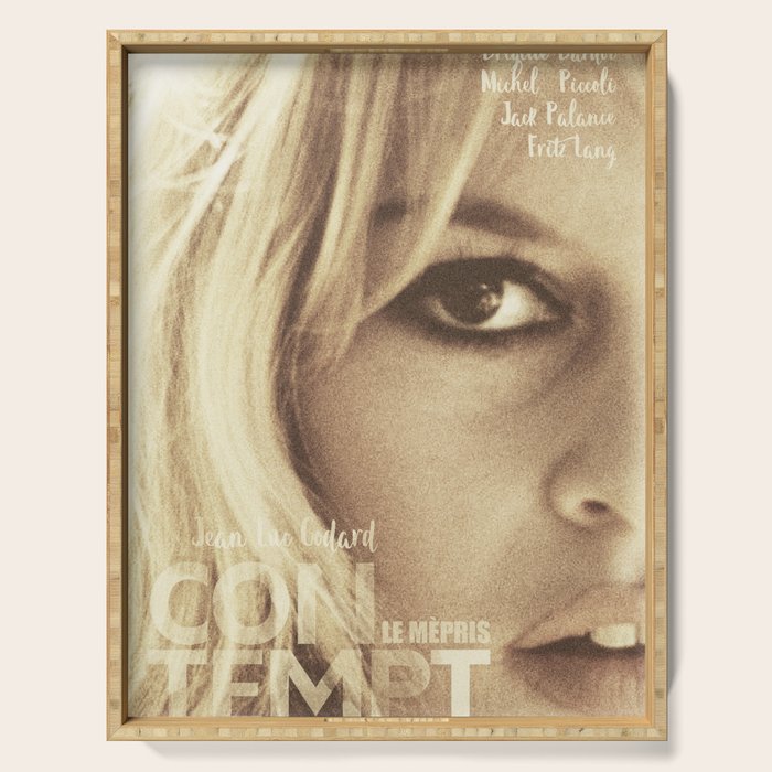 Brigitte Bardot, Contempt, movie poster, Le Mepris, Jean-Luc Godard, Fritz Lang, Serving Tray Gallery Image 1