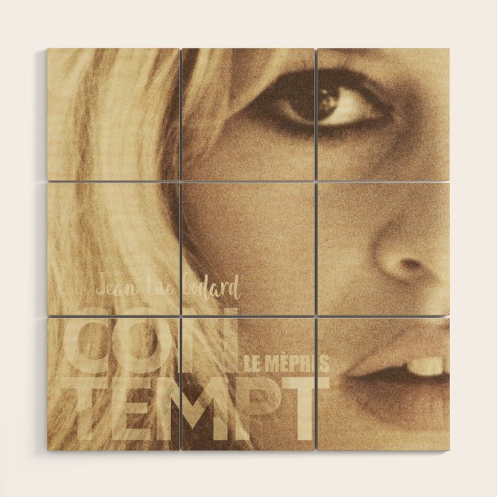 Brigitte Bardot, Contempt, movie poster, Le Mepris, Jean-Luc Godard, Fritz Lang, Wood Wall Art Gallery Image 1