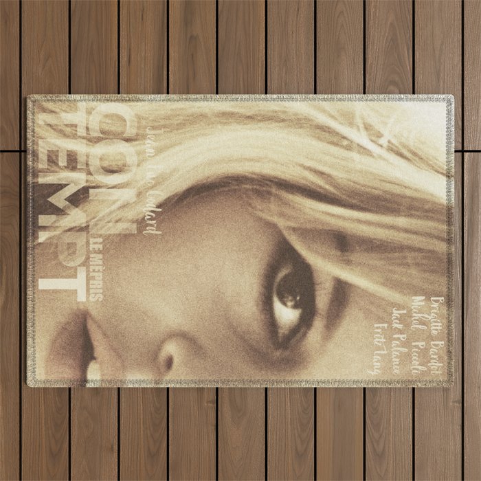 Brigitte Bardot, Contempt, movie poster, Le Mepris, Jean-Luc Godard, Fritz Lang, Outdoor Rug Gallery Image 1