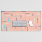 Sardines on Pink Desk Mat Gallery Image 1
