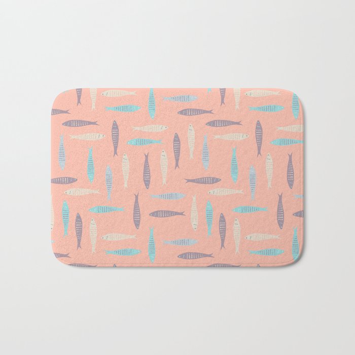 Sardines on Pink Bath Mat Gallery Image 1