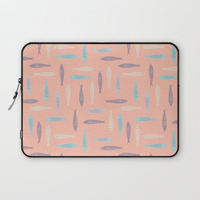 Sardines on Pink Laptop Sleeve Gallery Image 1
