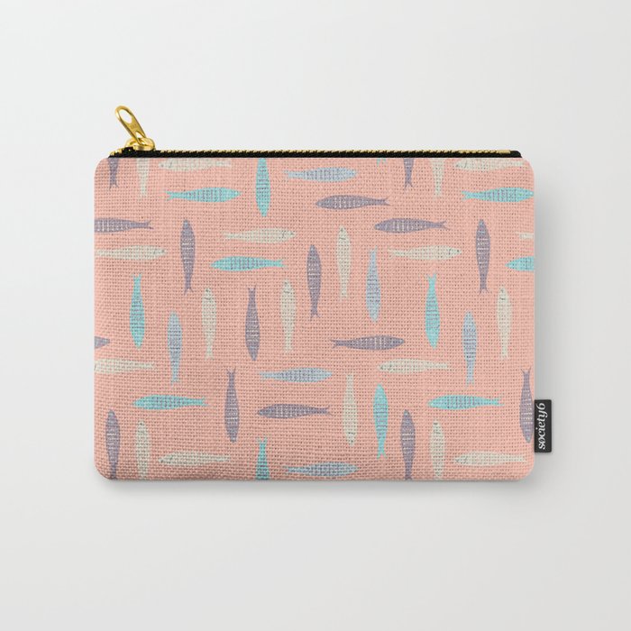 Sardines on Pink Carry All Pouch Gallery Image 1