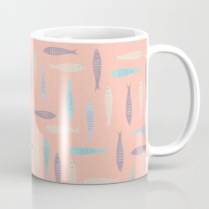 Sardines on Pink Coffee Mug Gallery Image 1