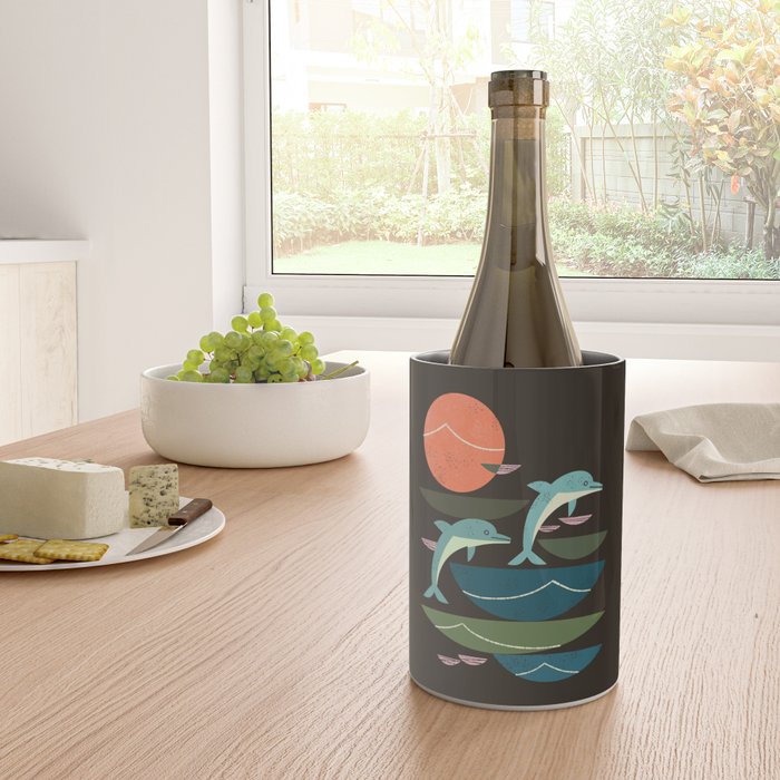Sunset Dolphins Wine Chiller Gallery Image 4