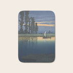 Hasui Kawase, Evening At Ushibori - Vintage Japanese Woodblock Print Art Bath Mat Gallery Image 1