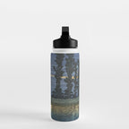 Hasui Kawase, Evening At Ushibori - Vintage Japanese Woodblock Print Art Water Bottle Gallery Image 3