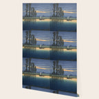 Hasui Kawase, Evening At Ushibori - Vintage Japanese Woodblock Print Art Wallpaper Gallery Image 2