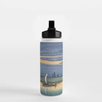 Hasui Kawase, Evening At Ushibori - Vintage Japanese Woodblock Print Art Water Bottle Gallery Image 2