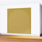 Minimal Arch XLIX Ochre Yellow Modern Geometric Lines Wall Mural Gallery Image 2