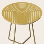 Minimal Arch XLIX Ochre Yellow Modern Geometric Lines Side Table Gallery Image 2