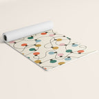 Vintage christmas lights art pattern Yoga Mat Gallery Image 2