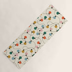 Vintage christmas lights art pattern Yoga Mat Gallery Image 1