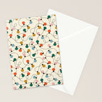 Vintage christmas lights art pattern Stationery Card Gallery Image 2