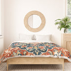 Indigo and Floral Spice Mandala Duvet Cover Gallery Image 3