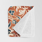 Indigo and Floral Spice Mandala Throw Blanket Gallery Image 3
