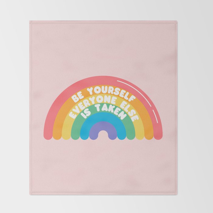 Be Yourself Everyone Throw Blanket Gallery Image 2