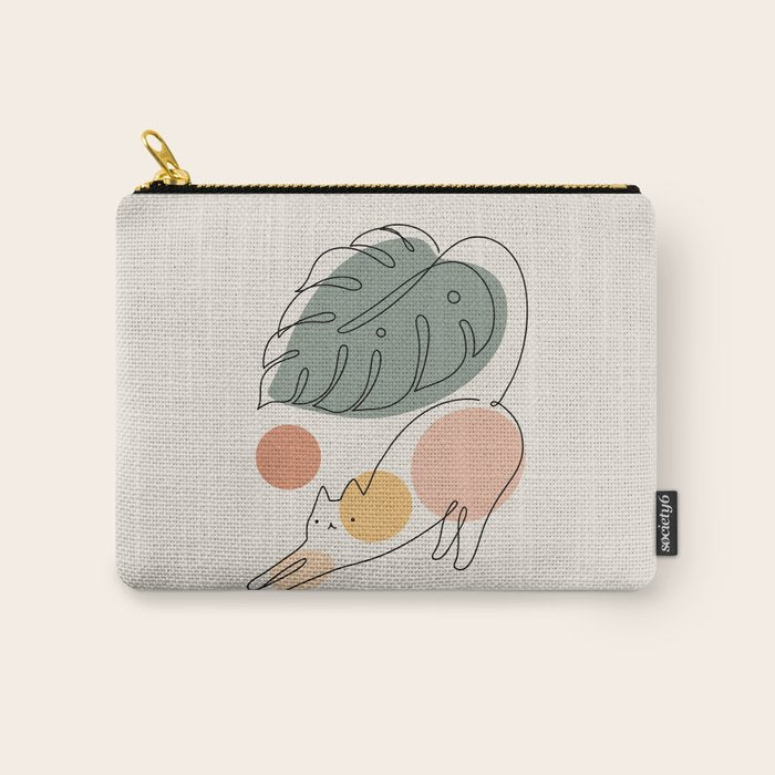 Cat and Plant 34 Carry All Pouch Gallery Image 1