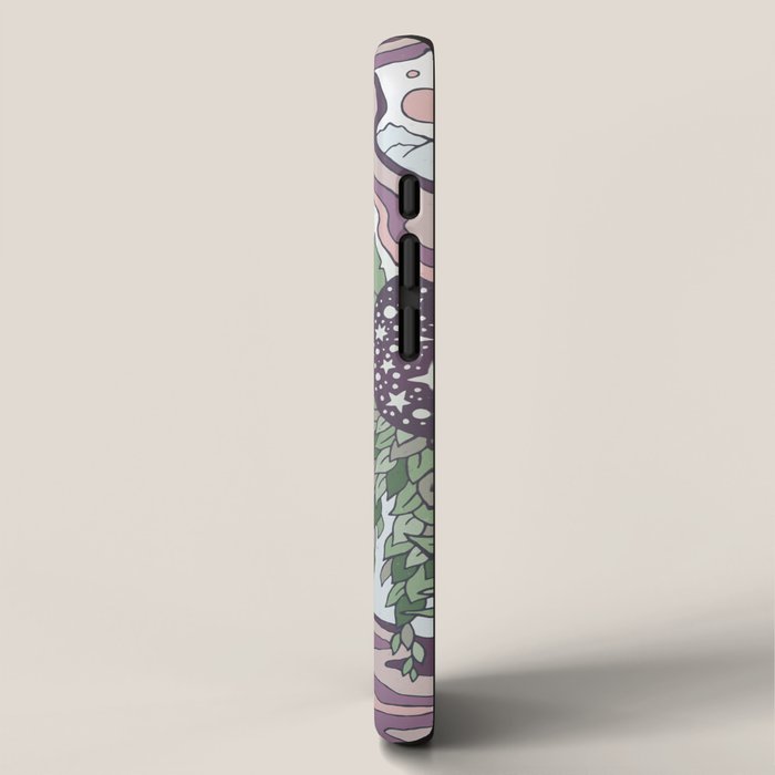 Jurassic Portal | Purple Haze Palette | Dinosaur Science Fiction Art iPhone Case Gallery Image 2