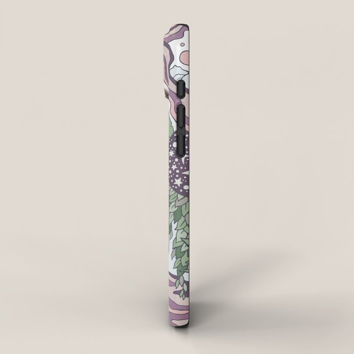 Jurassic Portal | Purple Haze Palette | Dinosaur Science Fiction Art iPhone Case Gallery Image 2