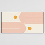 Abstraction_SUN_DOUBLE_LINE_POP_ART_Minimalism_001C Desk Mat Gallery Image 3