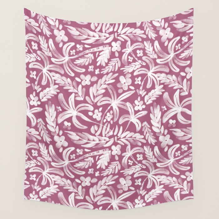 Pink Tropical Bliss Wall Tapestry Gallery Image 1