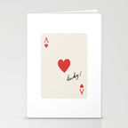 Ace of Hearts - Lucky Red Stationery Card Gallery Image 2