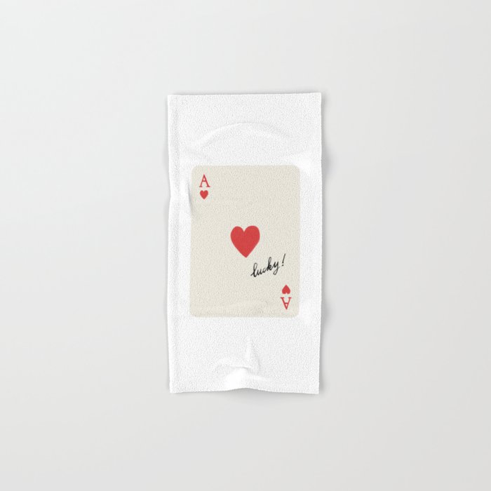 Ace of Hearts - Lucky Red Bath Towel Gallery Image 1