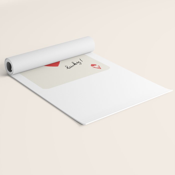 Ace of Hearts - Lucky Red Yoga Mat Gallery Image 2