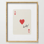 Ace of Hearts - Lucky Red Serving Tray Gallery Image 1