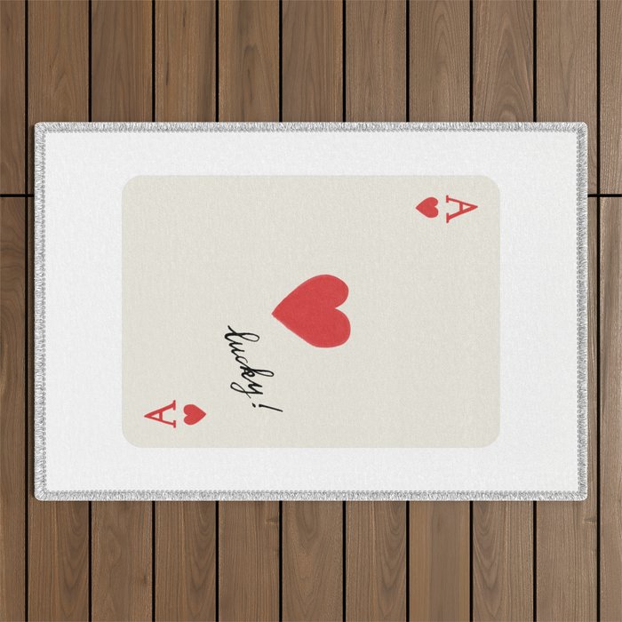Ace of Hearts - Lucky Red Outdoor Rug Gallery Image 1
