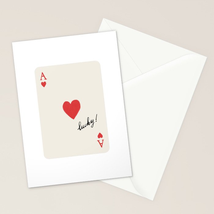 Ace of Hearts - Lucky Red Stationery Card Gallery Image 2