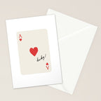 Ace of Hearts - Lucky Red Stationery Card Gallery Image 2