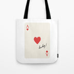 Ace of Hearts - Lucky Red Tote Bag Gallery Image 1