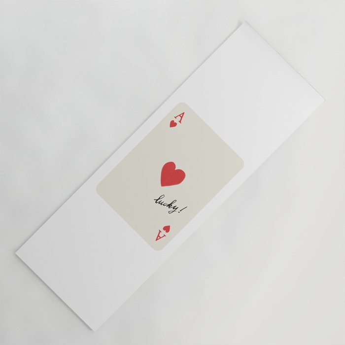 Ace of Hearts - Lucky Red Yoga Mat Gallery Image 1
