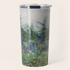 Camille Pissarro Garden and Chicken Coop at Octave Mirbeau's, Les Damps still life portrait painting Travel Mug Gallery Image 1