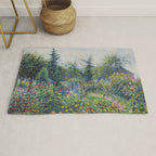 Camille Pissarro Garden and Chicken Coop at Octave Mirbeau's, Les Damps still life portrait painting Rug Gallery Image 1