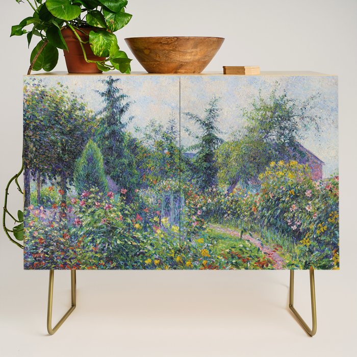 Camille Pissarro Garden and Chicken Coop at Octave Mirbeau's, Les Damps still life portrait painting Credenza Gallery Image 1