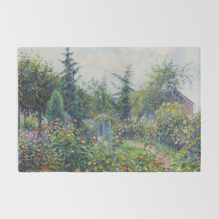 Camille Pissarro Garden and Chicken Coop at Octave Mirbeau's, Les Damps still life portrait painting Rug Gallery Image 2