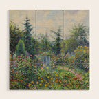 Camille Pissarro Garden and Chicken Coop at Octave Mirbeau's, Les Damps still life portrait painting Wood Wall Art Gallery Image 1