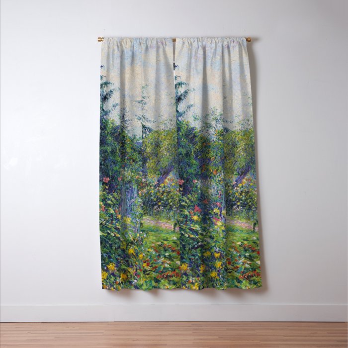 Camille Pissarro Garden and Chicken Coop at Octave Mirbeau's, Les Damps still life portrait painting Window Curtain Gallery Image 3
