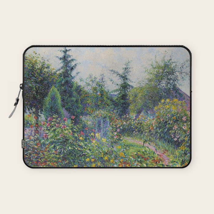Camille Pissarro Garden and Chicken Coop at Octave Mirbeau's, Les Damps still life portrait painting Laptop Sleeve Gallery Image 1