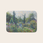 Camille Pissarro Garden and Chicken Coop at Octave Mirbeau's, Les Damps still life portrait painting Bath Mat Gallery Image 1
