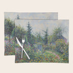 Camille Pissarro Garden and Chicken Coop at Octave Mirbeau's, Les Damps still life portrait painting Placemat Gallery Image 1