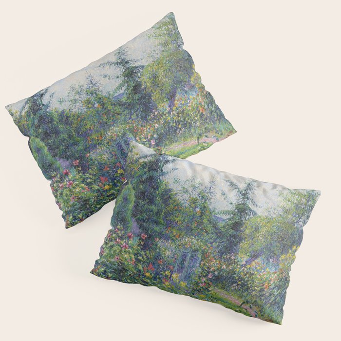 Camille Pissarro Garden and Chicken Coop at Octave Mirbeau's, Les Damps still life portrait painting Pillow Sham Gallery Image 3