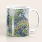 Camille Pissarro Garden and Chicken Coop at Octave Mirbeau's, Les Damps still life portrait painting Coffee Mug Gallery Image 1