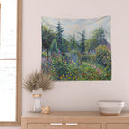 Camille Pissarro Garden and Chicken Coop at Octave Mirbeau's, Les Damps still life portrait painting Wall Tapestry Gallery Image 2