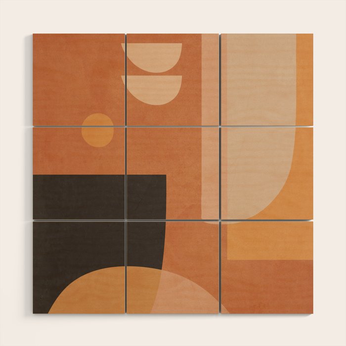 Abstract Art / Shapes Wood Wall Art Gallery Image 1